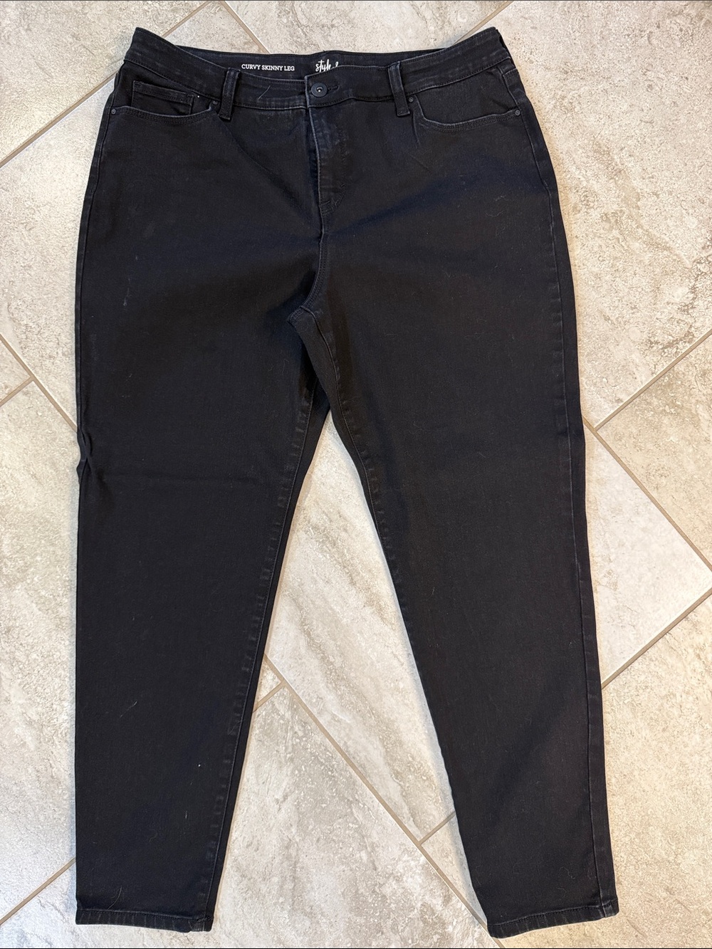 Style & Co. Women's Black Skinny Curvy Jeans